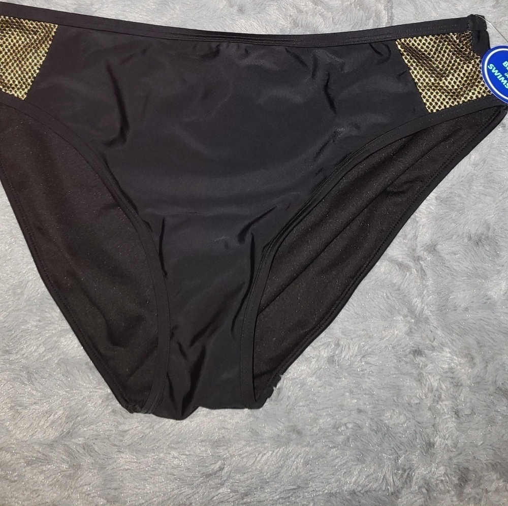 Metallic accent Swim bottoms
